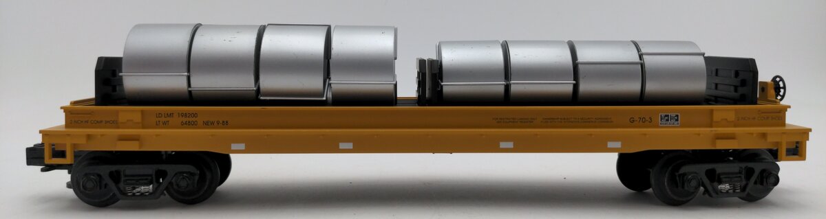 MTH 20-98204 O Gauge Union Pacific Steel Coil Car w/ Cover #229606 EX/Box