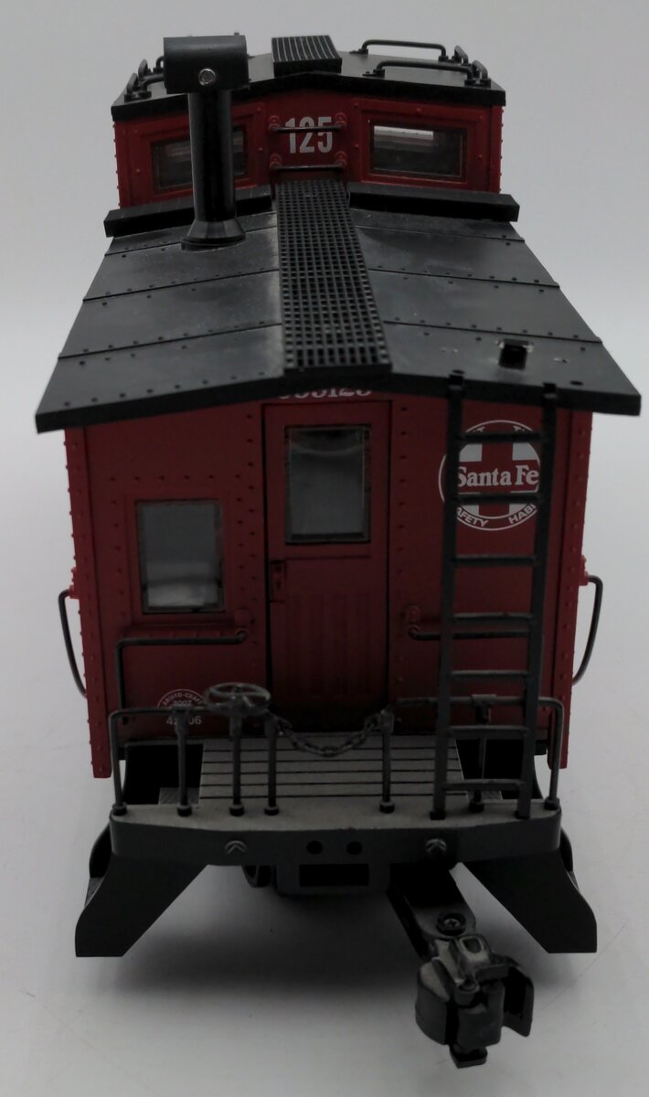 Aristo-Craft 42106 G Santa Fe Long Steel Caboose w/Metal Wheels #999125 EX/Box
