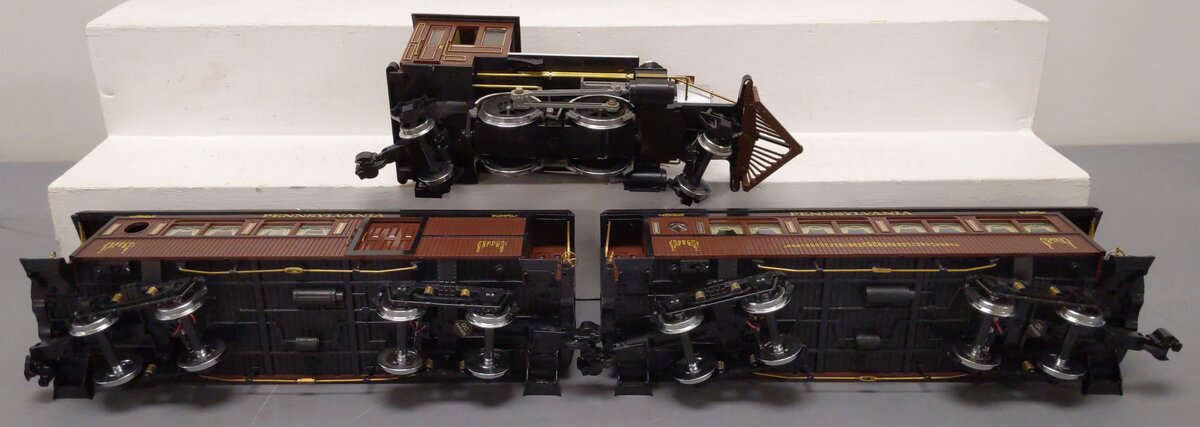 Aristo-Craft 29052 G Scale PRR Railway Express Agency Deluxe Steam Passenger Set EX/Box