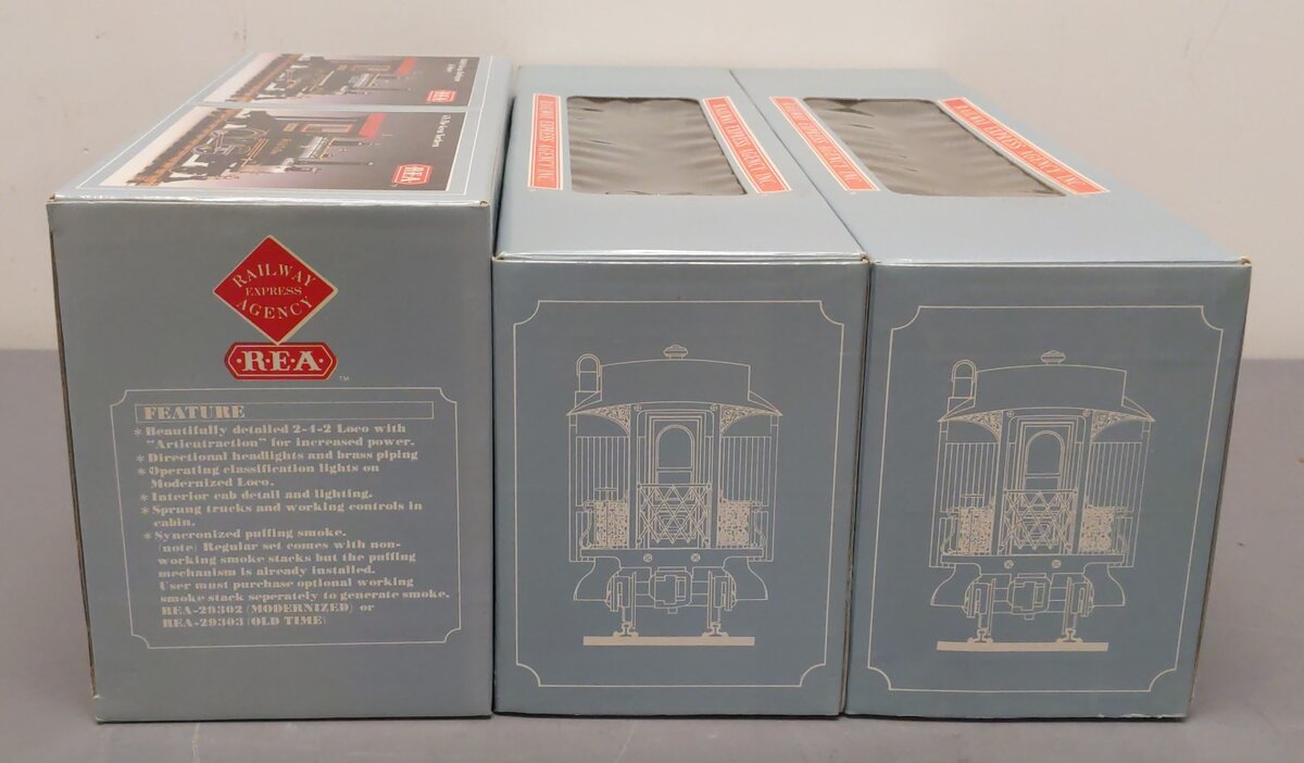 Aristo-Craft 29052 G Scale PRR Railway Express Agency Deluxe Steam Passenger Set EX/Box