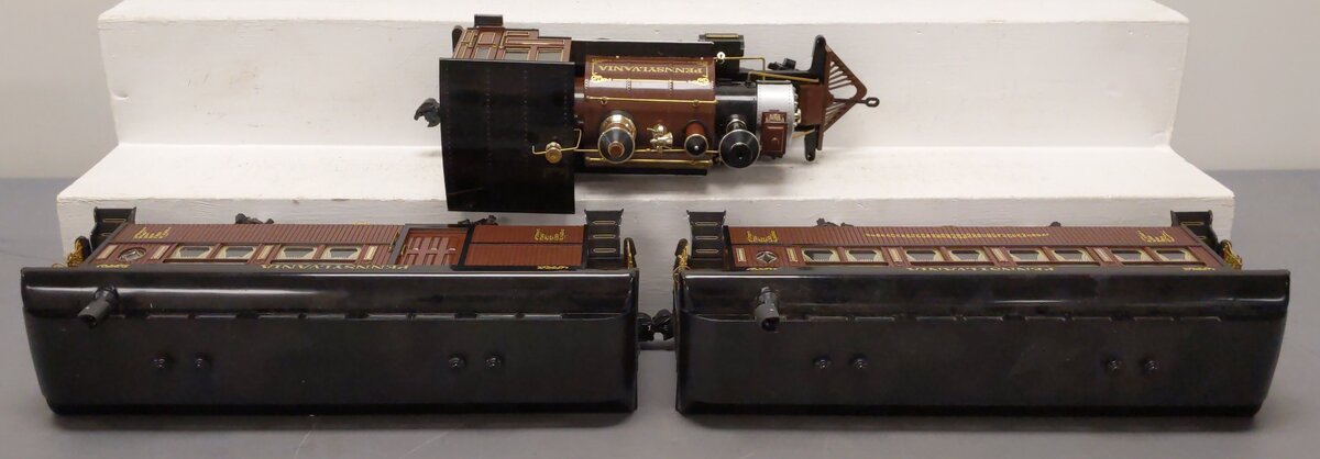 Aristo-Craft 29052 G Scale PRR Railway Express Agency Deluxe Steam Passenger Set EX/Box