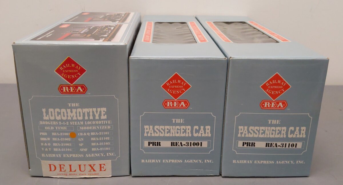 Aristo-Craft 29052 G Scale PRR Railway Express Agency Deluxe Steam Passenger Set EX/Box