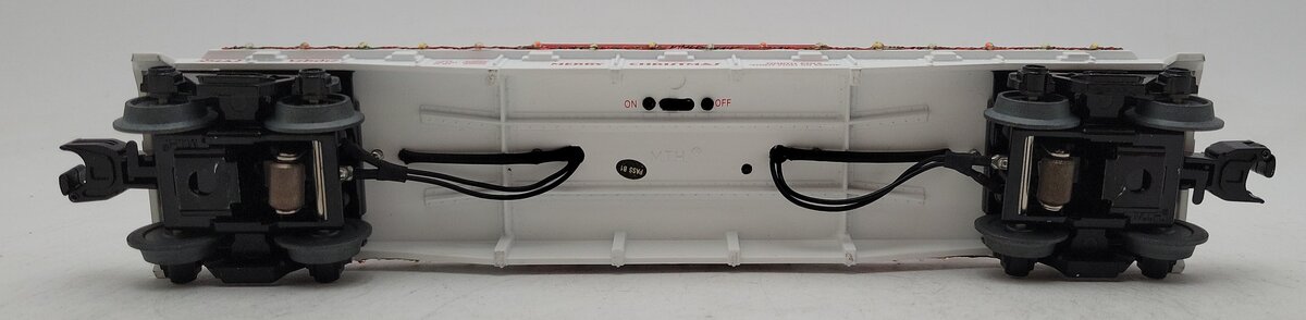 MTH 30-76685 O Christmas Flat Car with Lighted White Christmas Trees  LN/Box
