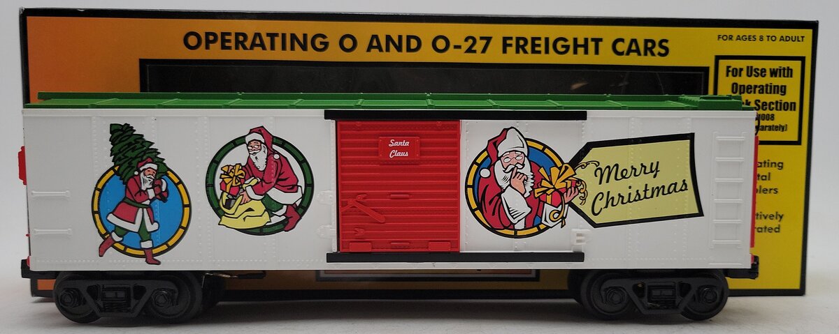 MTH 30-79189 O Gauge Christmas Operating Boxcar w/Signal Man LN/Box