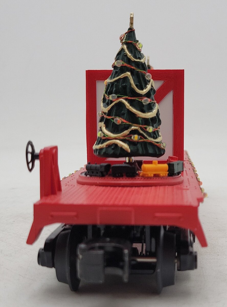 MTH 30-76732 O Christmas Flatcar with Lighted Christmas Trees #120018 LN/Box