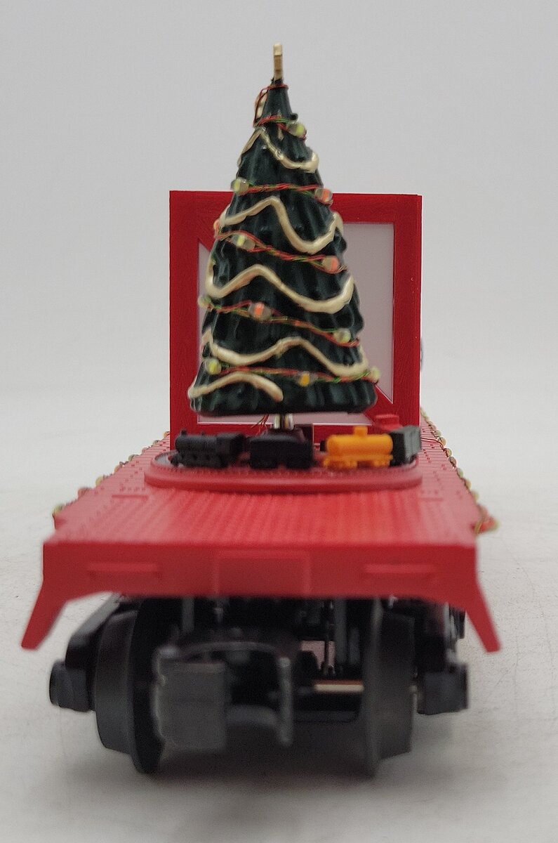 MTH 30-76732 O Christmas Flatcar with Lighted Christmas Trees #120018 LN/Box