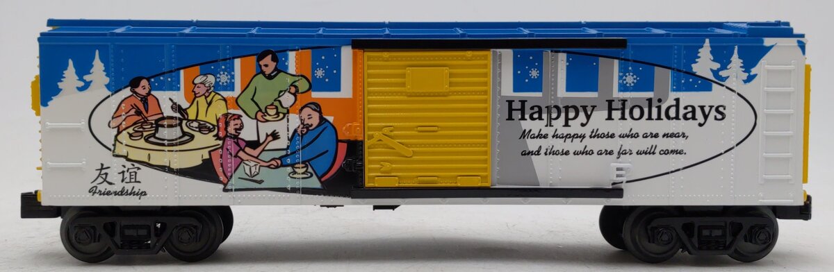 MTH 30-74824 O Happy Holidays Steel Boxcar            LN/Box