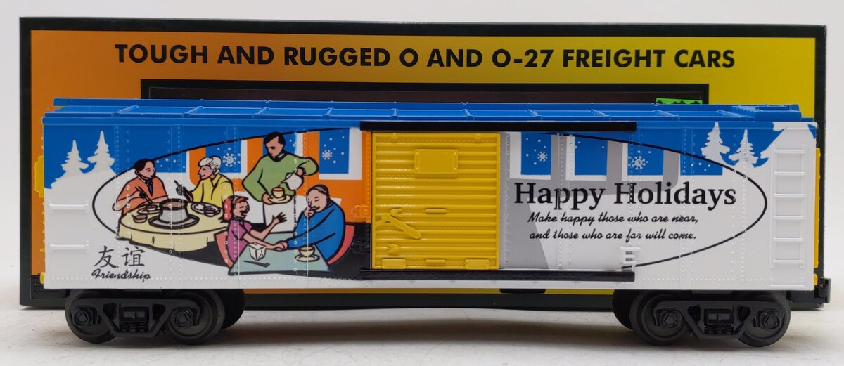 MTH 30-74824 O Happy Holidays Steel Boxcar            LN/Box