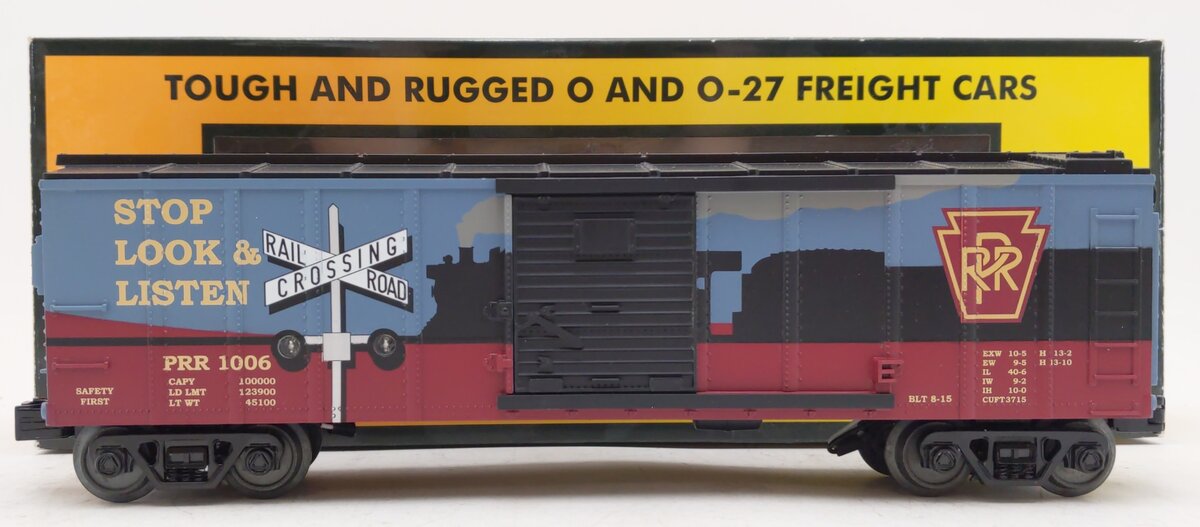 MTH 30-74828 O Pennsylvania Railroad Steel Boxcar with LED Lights #1006        LN/Box