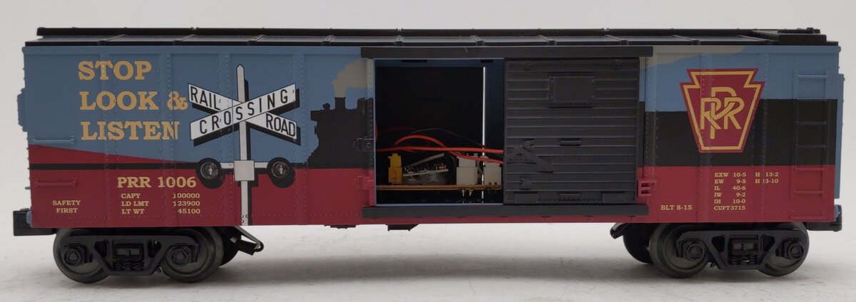 MTH 30-74828 O Pennsylvania Railroad Steel Boxcar with LED Lights #1006        LN/Box