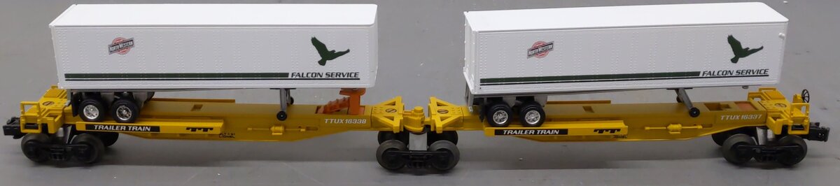 Lionel 6-16334 O Chicago & Northwestern TTUX Flat Cars with Trailers EX/Box