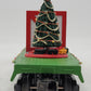 MTH 30-76773 O Christmas Green Flat Car with Lighted Christmas Trees LN/Box