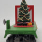 MTH 30-76773 O Christmas Green Flat Car with Lighted Christmas Trees LN/Box