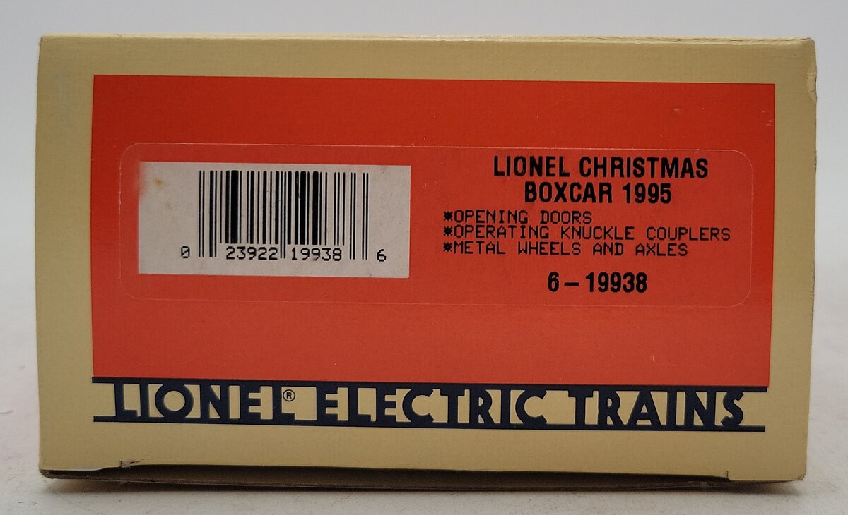 Lionel 6-19938 O Gauge Lionel Christmas Boxcar #1995 LN/Box
