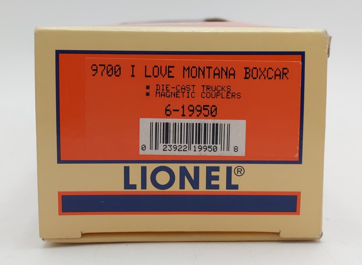 Lionel 6-19950 O Gauge I Love Montana Boxcar #9700 NIB