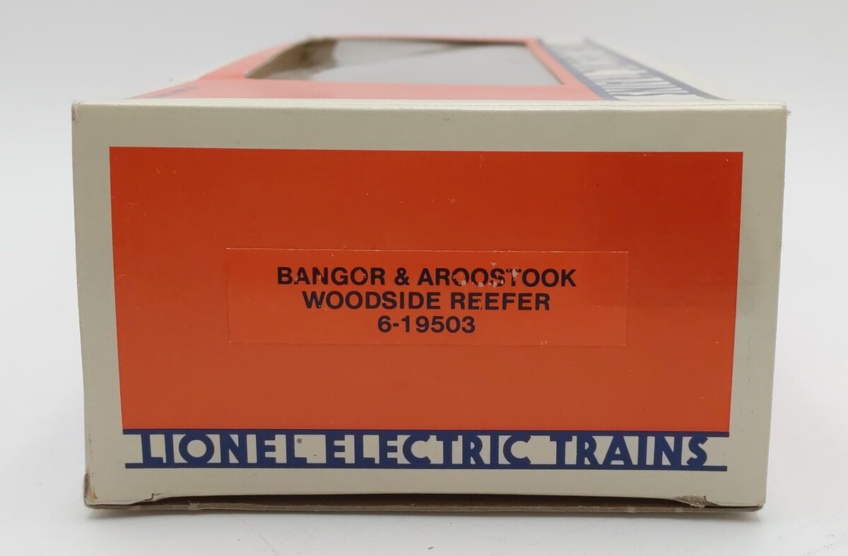Lionel 6-19503 O Gauge Bangor & Aroostook Woodside Refrigerator Car LN/Box