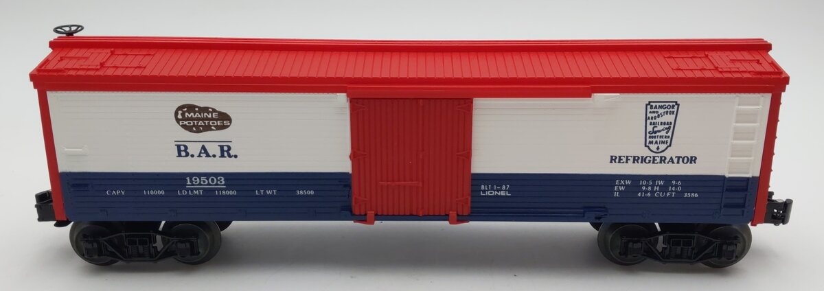 Lionel 6-19503 O Gauge Bangor & Aroostook Woodside Refrigerator Car LN/Box
