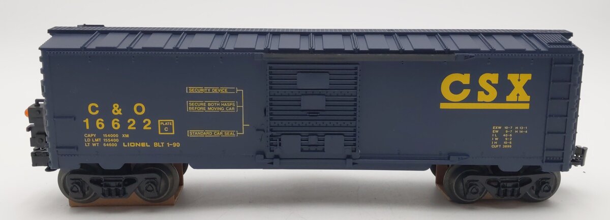 Lionel 6-16622 O Gauge CSX Boxcar with Red Flashing ETD NIB