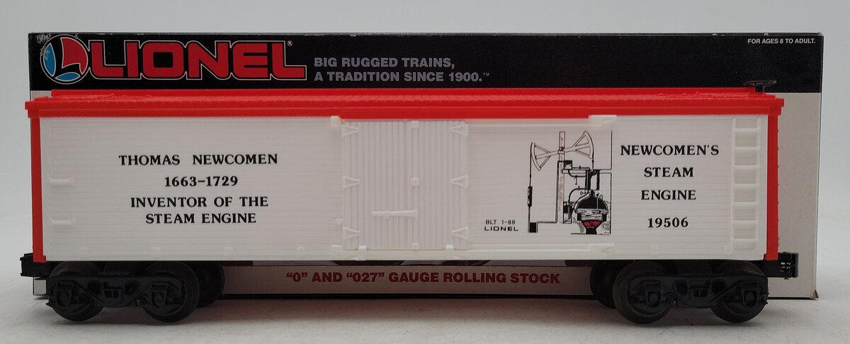 Lionel 6-19506 O Gauge Thomas Newcomen Famous Inventors Reefer LN/Box