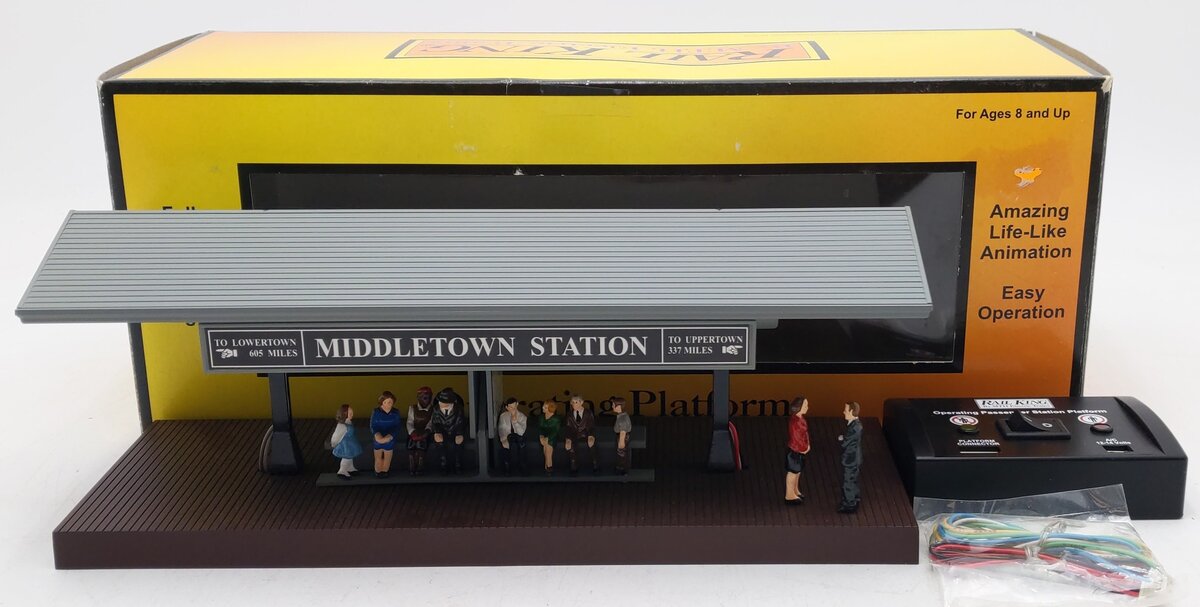 MTH 30-9107 O Gauge Middletown Operating Station Platform w/Gray Roof VG/Box
