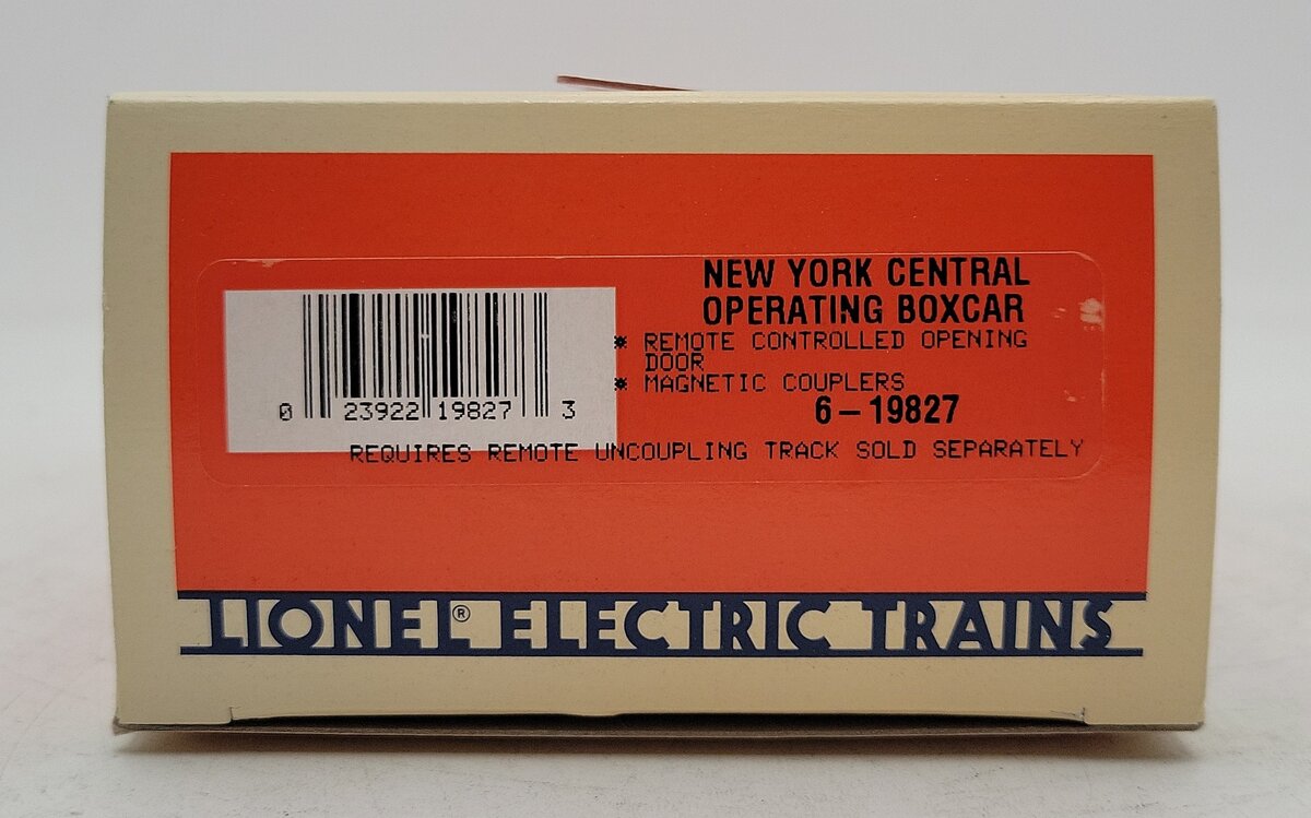 Lionel 6-19827 O Gauge New York Central Operating Box Car LN/Box
