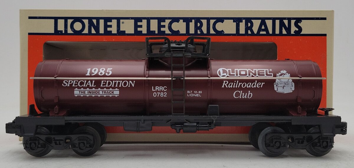 Lionel 6-0782 LRRC 1985 Special Edition O Gauge Single Dome Tank Car #0782 LN/Box