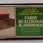 Bachmann 1981 O Plasticville Farm Buildings & Animals Classic Building Kit NIB