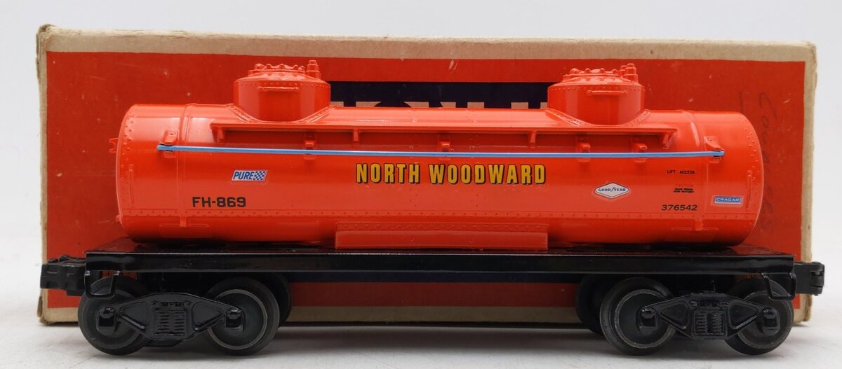 Lionel 2465 Vintage Custom O Gauge North Woodward Double Dome Tank Car #376542/Box