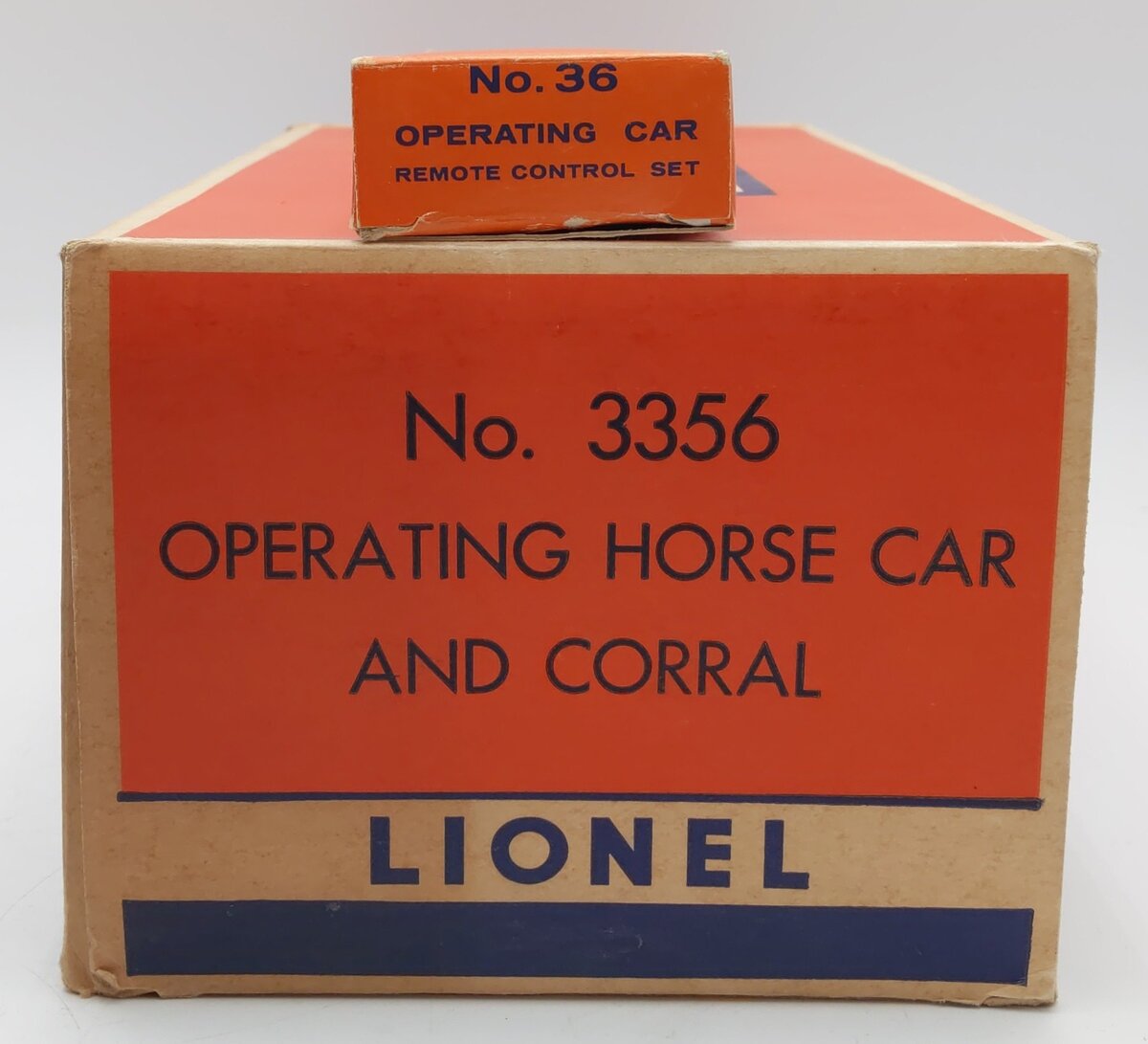 Lionel 3356 Vintage O Santa Fe Operating Horse Car & Platform EX/Box