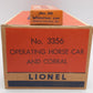 Lionel 3356 Vintage O Santa Fe Operating Horse Car & Platform EX/Box