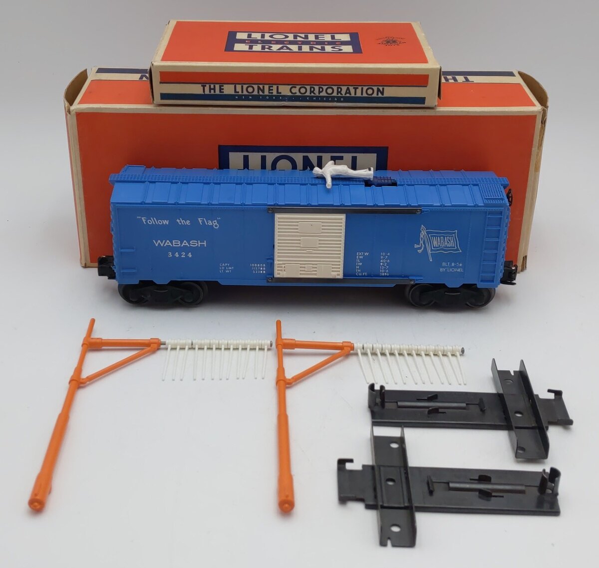 Lionel 3424 Vintage O Wabash Operating Brakeman Car w/Tell-Tale Signals EX/Box