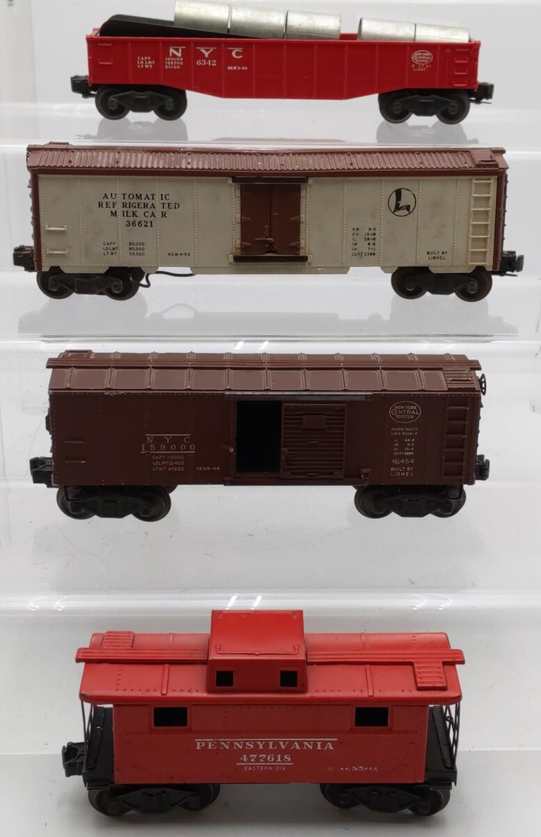 Lionel Vintage O Gauge Freight Cars #36621,6342,477618,159000 [4] VG
