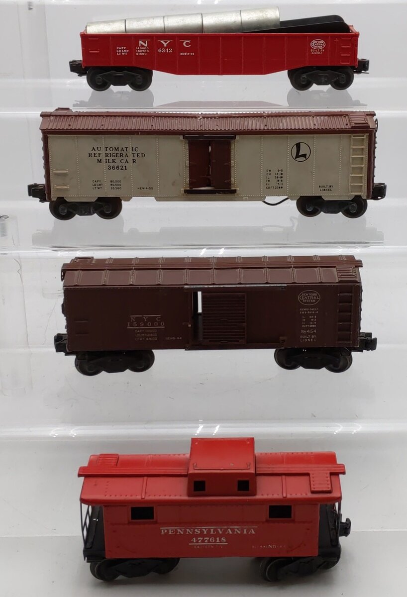 Lionel Vintage O Gauge Freight Cars #36621,6342,477618,159000 [4] VG