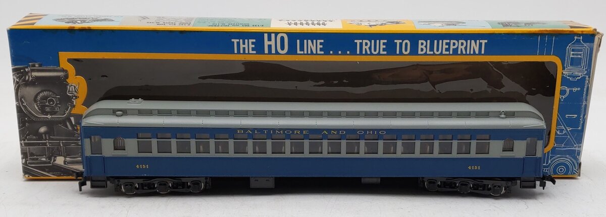 AHM 6314 HO Scale Baltimore & Ohio Coach Car #4151 EX/Box