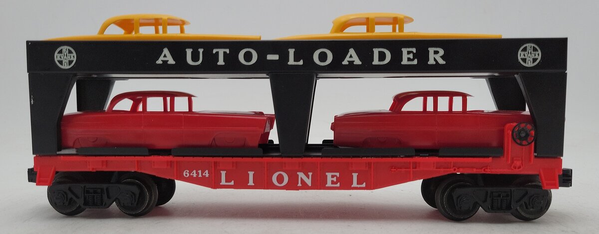 Lionel 6414 Vintage O Evans Autoloader with 4 Cheapie Autos - Rare Version EX