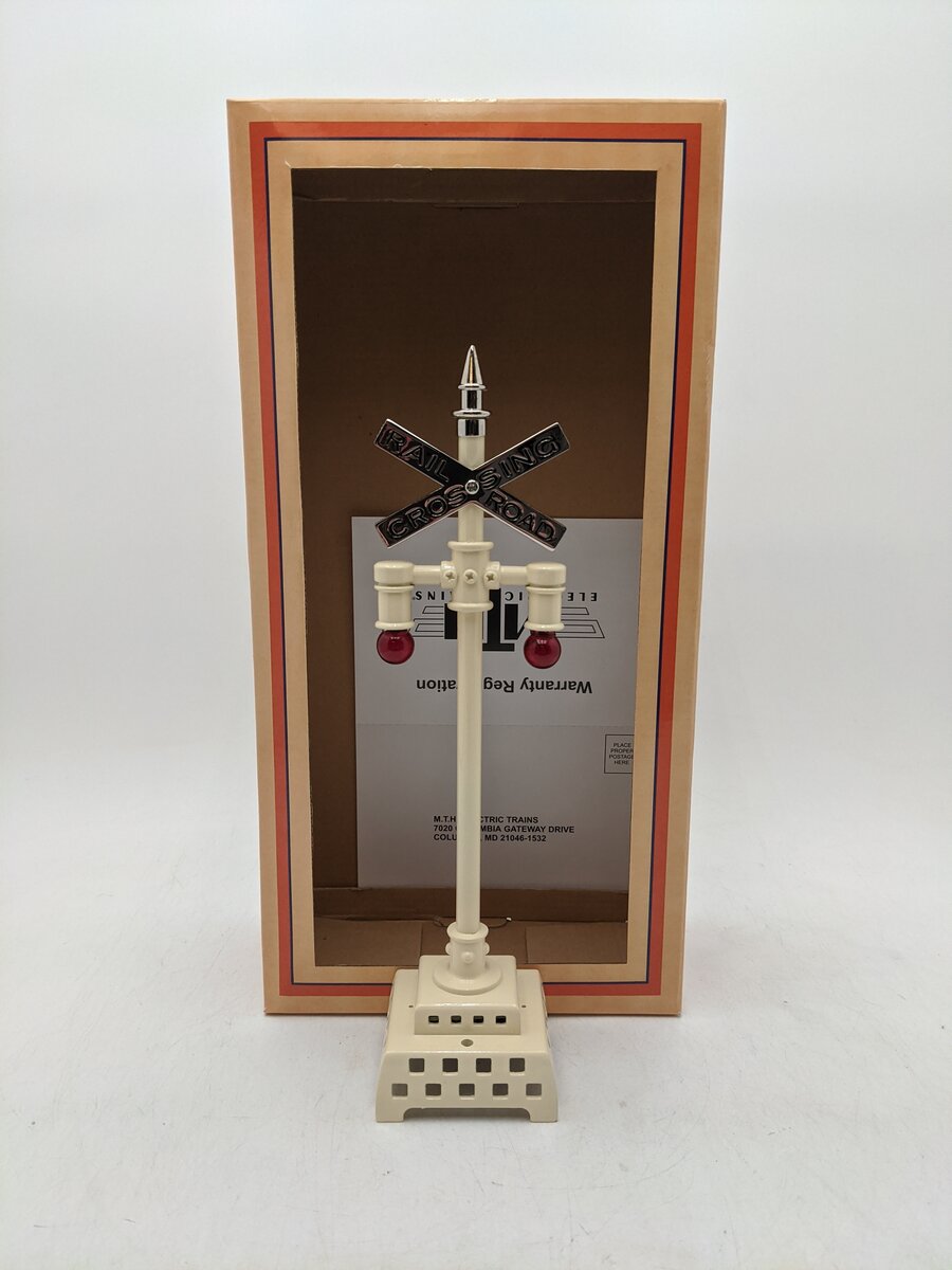 MTH 11-90030 O Metal Flashing Railroad Signal #79 LN/Box
