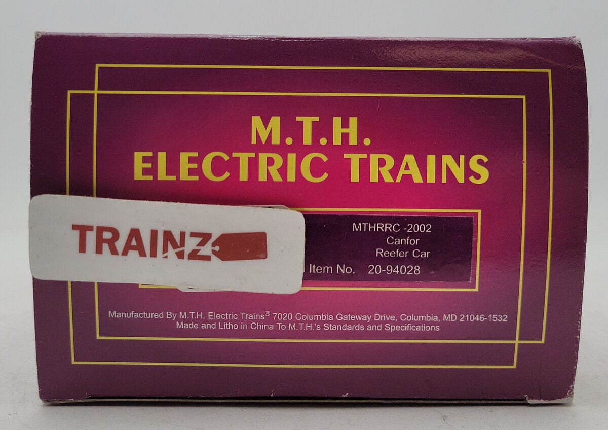 MTH 20-94028 O Gauge MTHRRC 2002 Canfor Reefer Car #2102 LN/Box