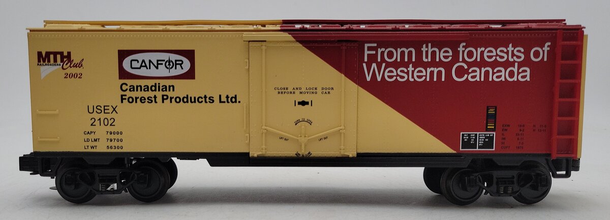 MTH 20-94028 O Gauge MTHRRC 2002 Canfor Reefer Car #2102 LN/Box