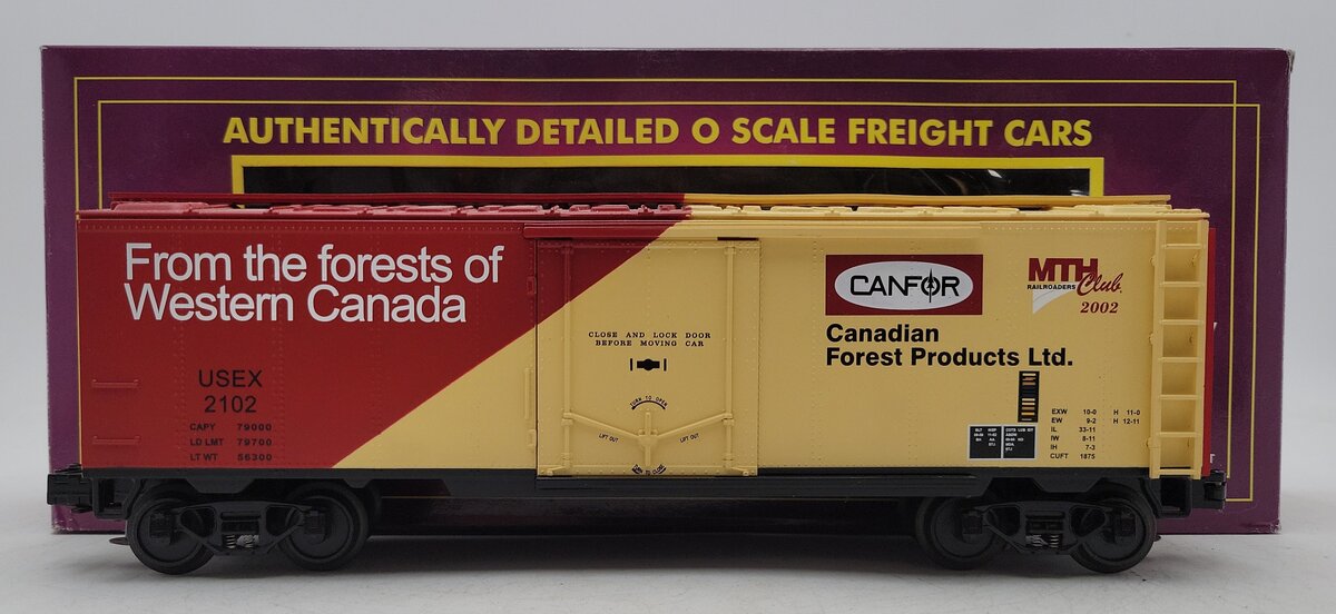 MTH 20-94028 O Gauge MTHRRC 2002 Canfor Reefer Car #2102 LN/Box