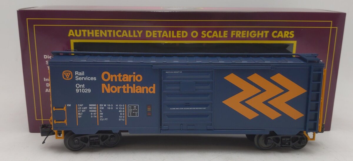 MTH 20-93429 Ontario Northland 40’ Box Car V2 LN/Box