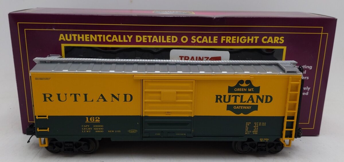 MTH 20-93459 O Gauge Rutland 40' Box Car #162 LN/Box