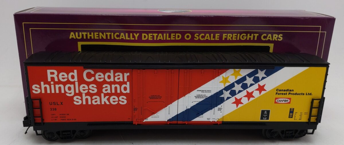 MTH 20-93485 O Gauge Canfor 50' Double Door Plugged Boxcar #338 LN/Box