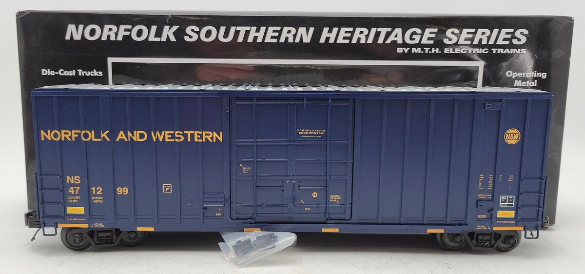 MTH 20-93571 O Gauge Norfolk & Western 50' Hi-Cube Boxcar #471299 LN/Box