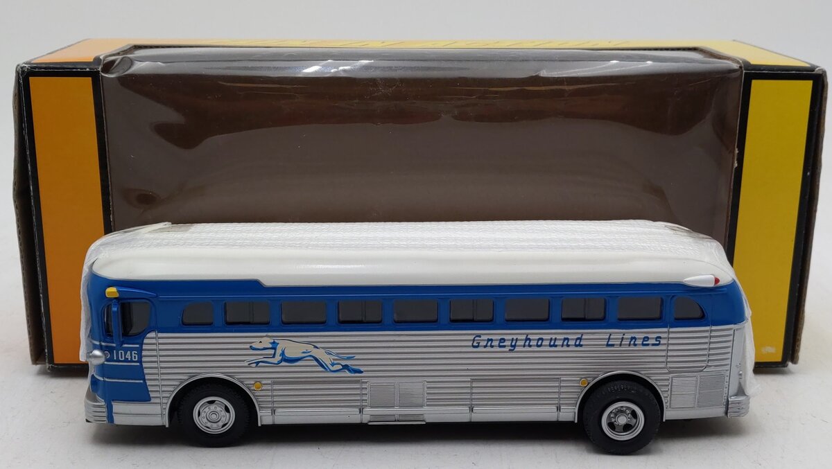 MTH 30-50052 O Gauge Greyhound-Greenburg Die-Cast Bus NIB