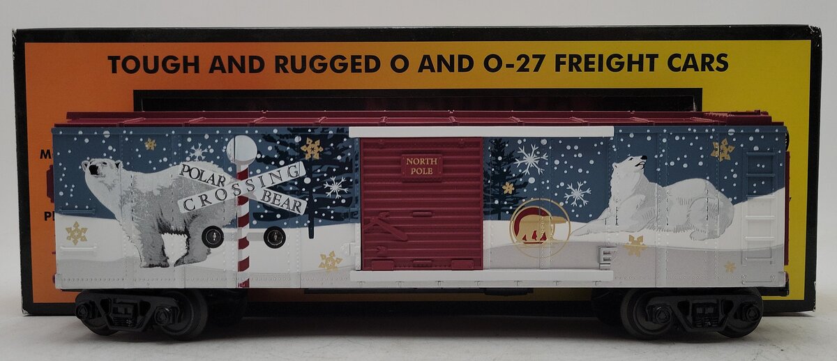 MTH 30-71033 O Gauge North Pole RailKing Boxcar w/ Blinking LEDs LN/Box
