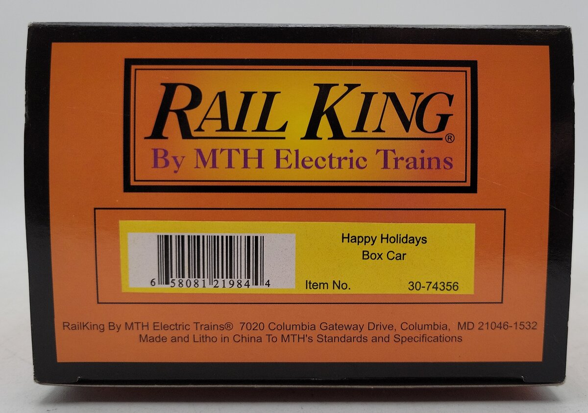 MTH 30-74356 O Gauge Happy Holidays Boxcar LN/Box