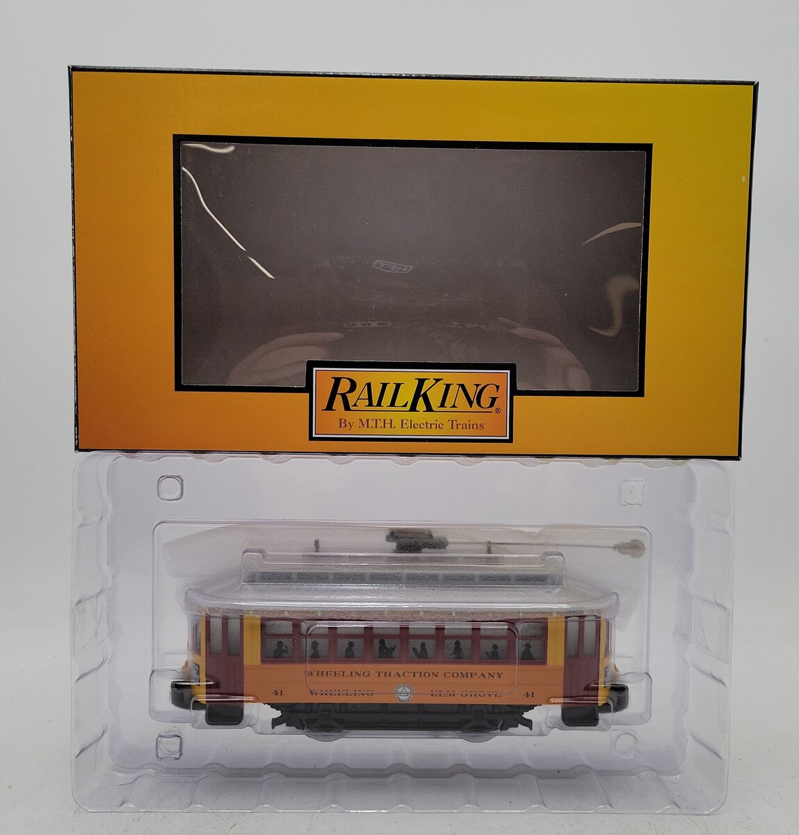 MTH 30-5203 O Gauge Wheeling Traction Company Bump-n-Go Trolley #41 NIB