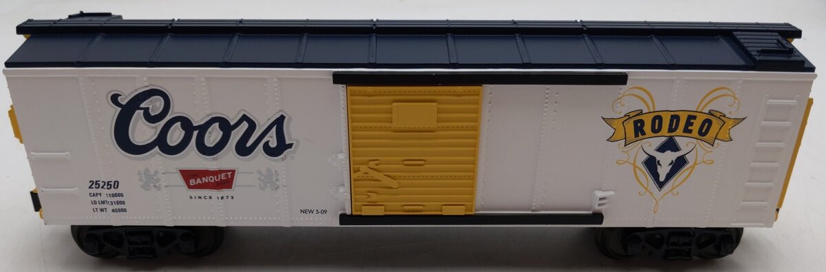 MTH 30-74507 O Gauge Coors Boxcar #25250 LN/Box