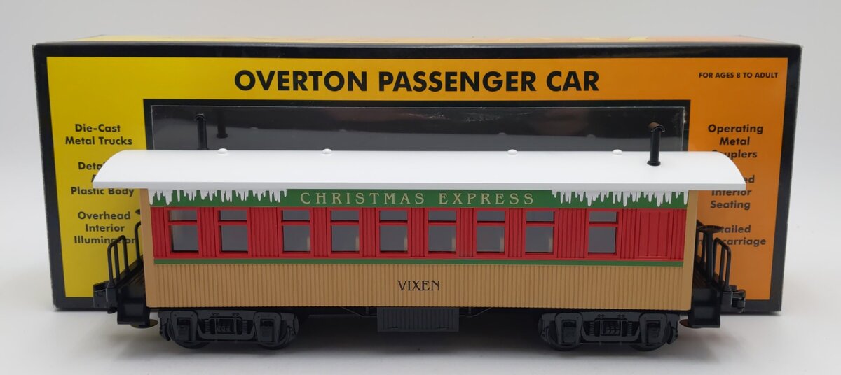 MTH 30-6414 Christmas Overton Passenger Coach (Vixen) NIB