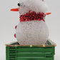 MTH 30-72211 O Christmas Green Gondola w/ LED Xmas Lights & Lighted Snowmen LN/Box